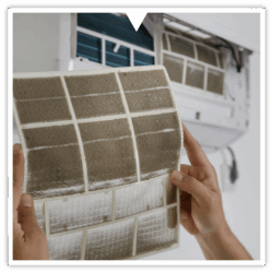 Image of a dirty air filter