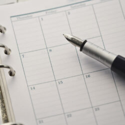 Pen on a calendar