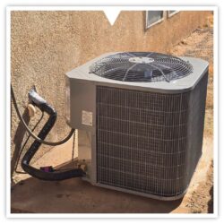 an AC unit outside of a home 